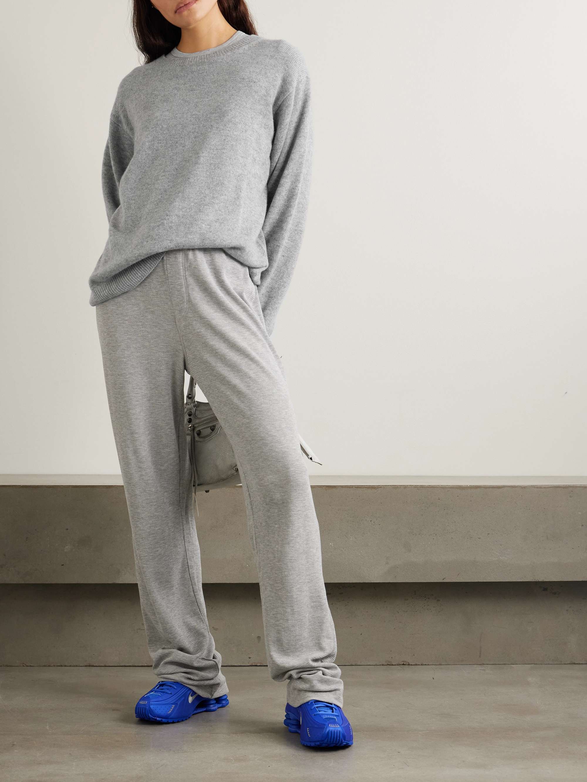 ÉTERNE Waffle-knit jersey track pants | NET-A-PORTER
