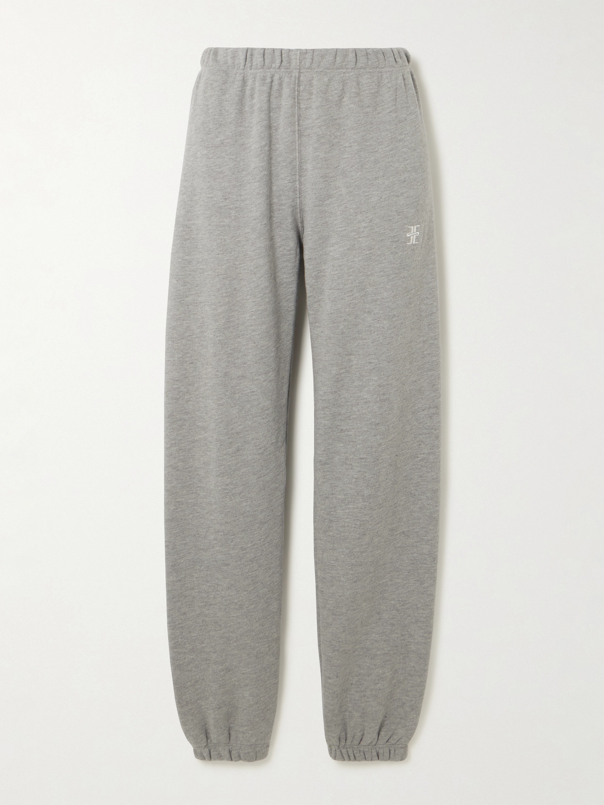 Éterne Cotton And Modal-blend Jersey Tapered Track Pants In Gray