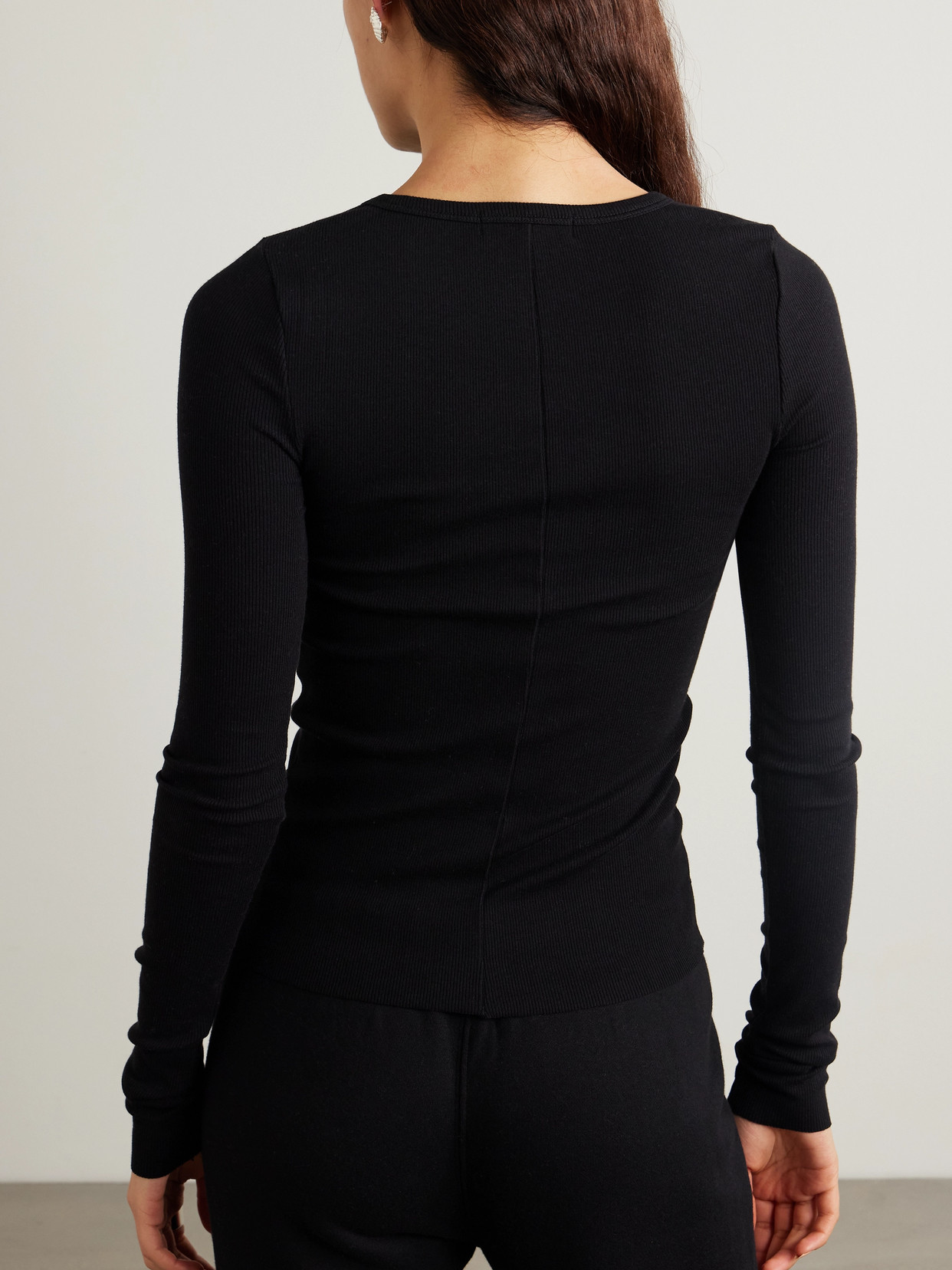 Éterne Ribbed Jersey T-shirt In Black