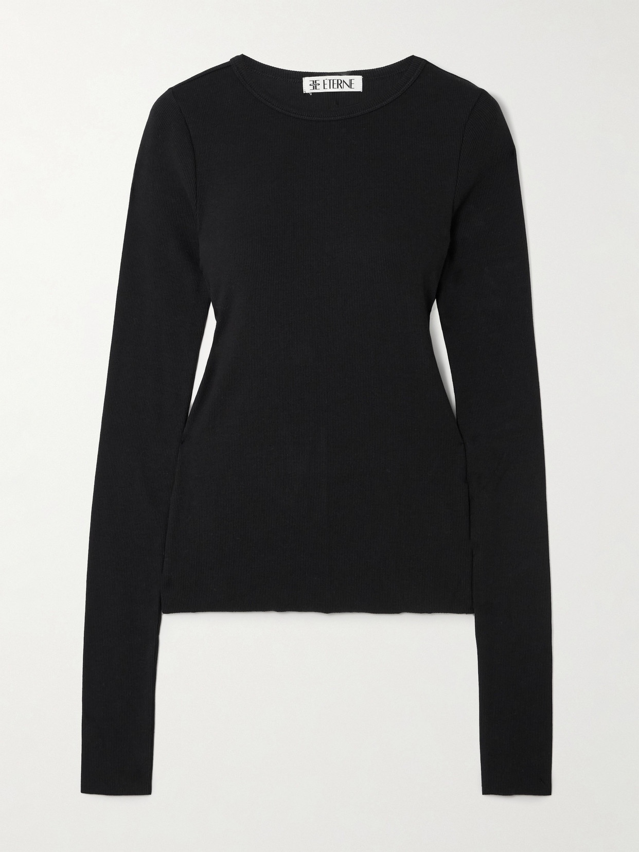 Éterne Ribbed Jersey T-shirt In Black