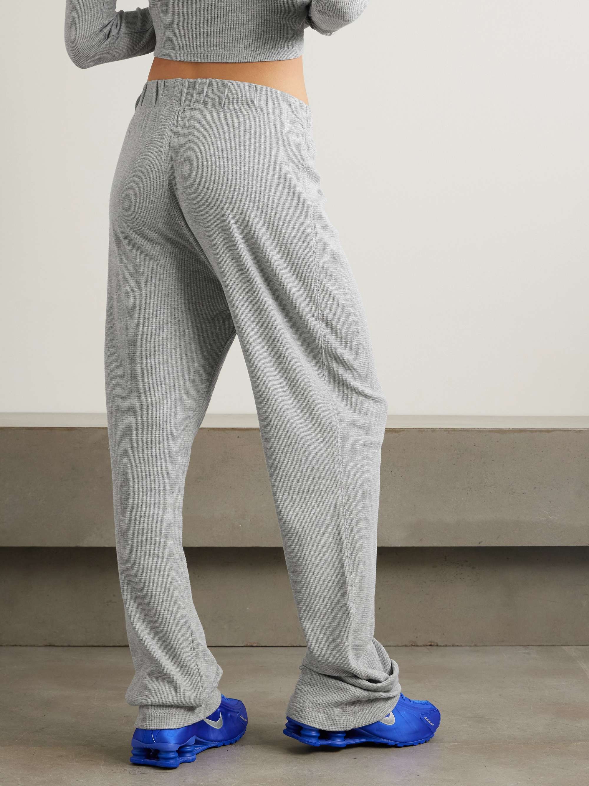 ÉTERNE Waffle-knit jersey track pants | NET-A-PORTER