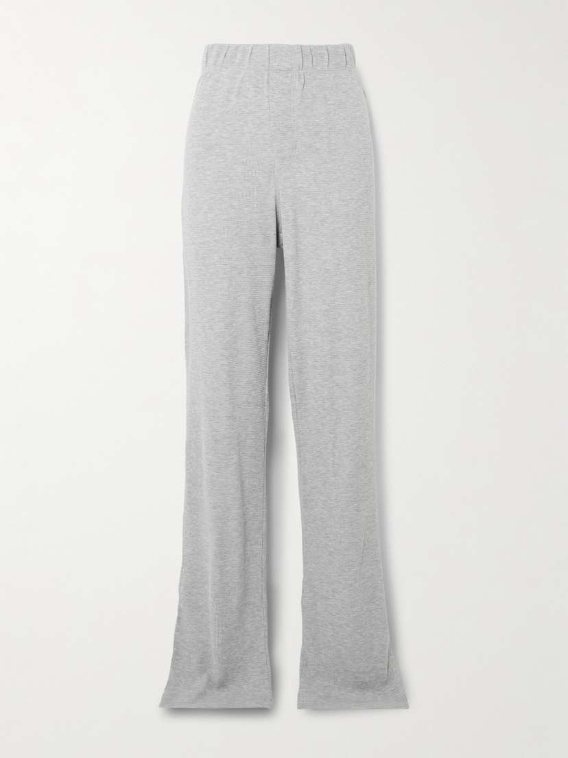 ÉTERNE Waffle-knit Jersey Track Pants
