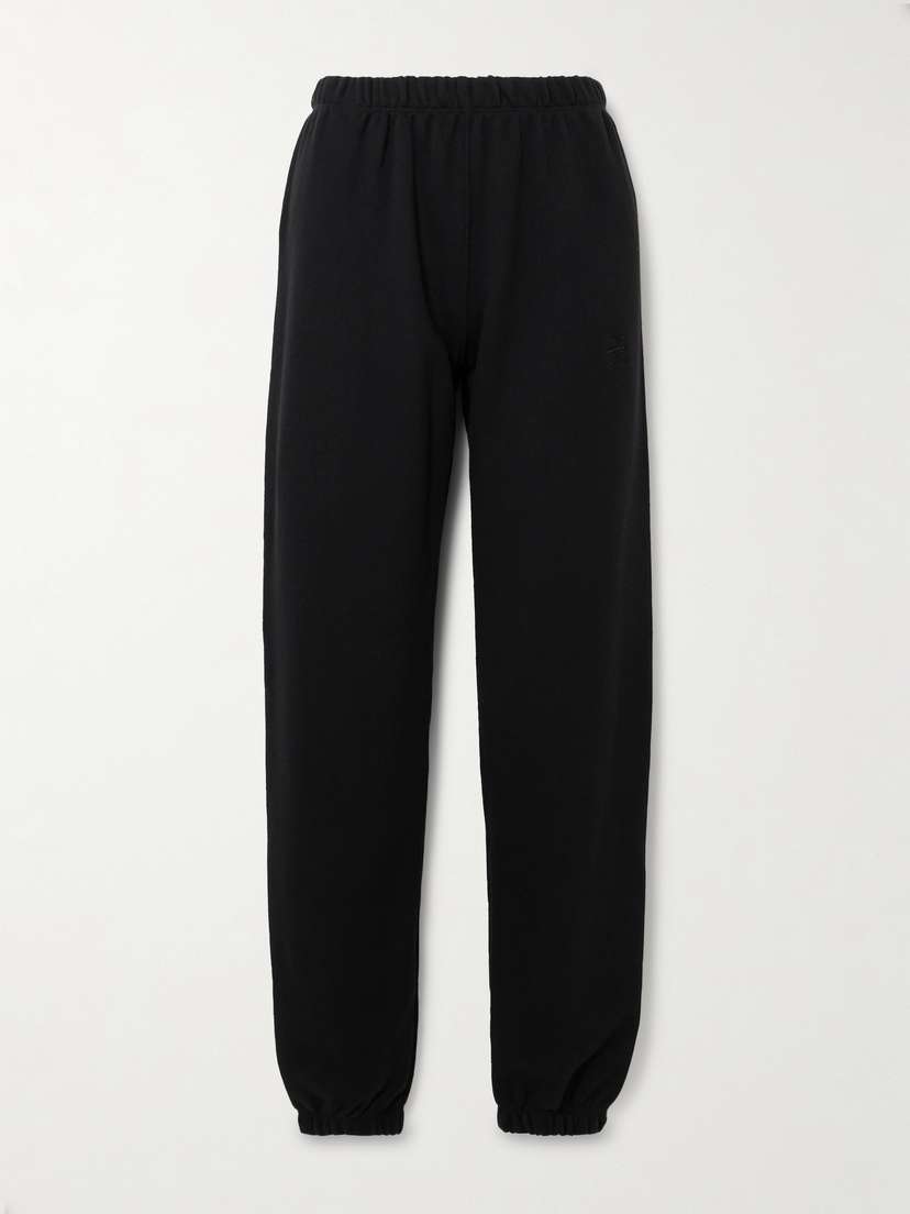 ÉTERNE Cotton And Modal-blend Jersey Tapered Track Pants