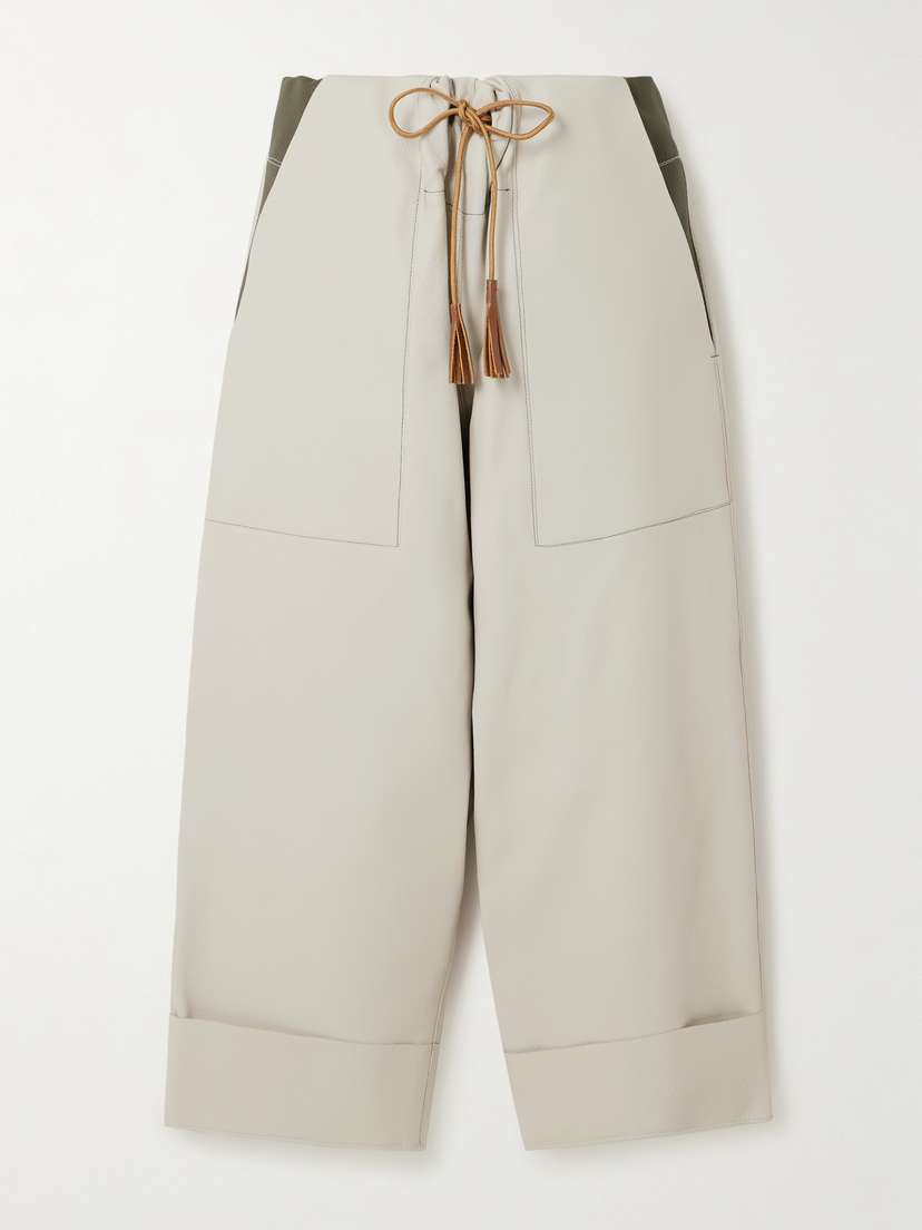 Thank You Have A Good Day Project Leather Wide-leg Pants