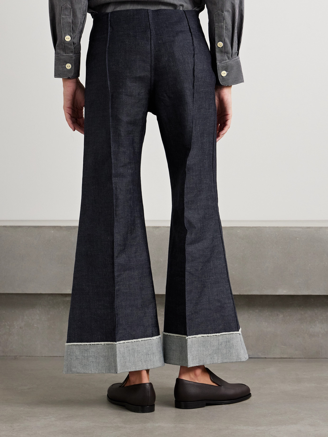 Shop Thank You Have A Good Day Pierrot Mid-rise Flared Jeans In Blue