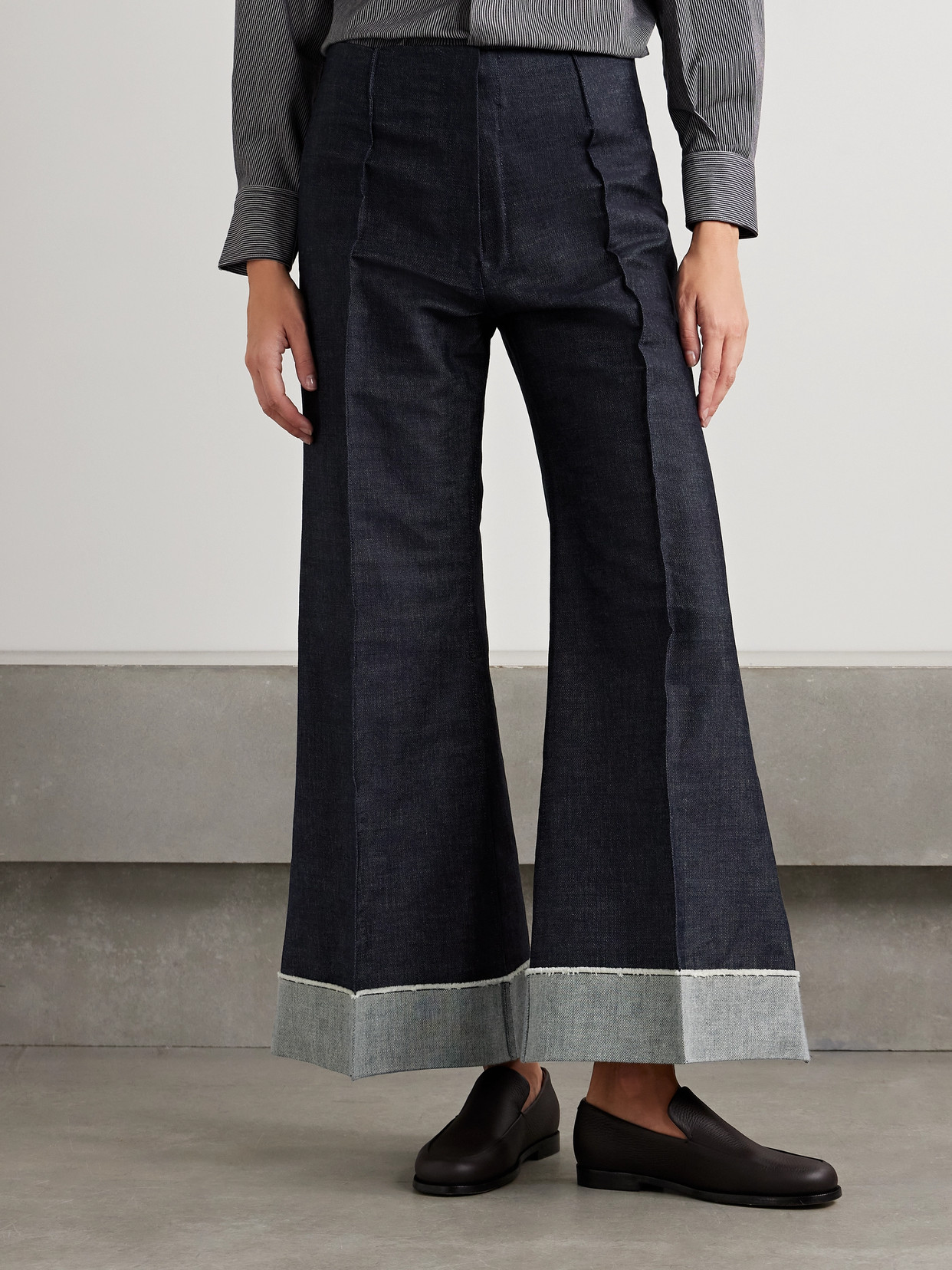 Shop Thank You Have A Good Day Pierrot Mid-rise Flared Jeans In Blue