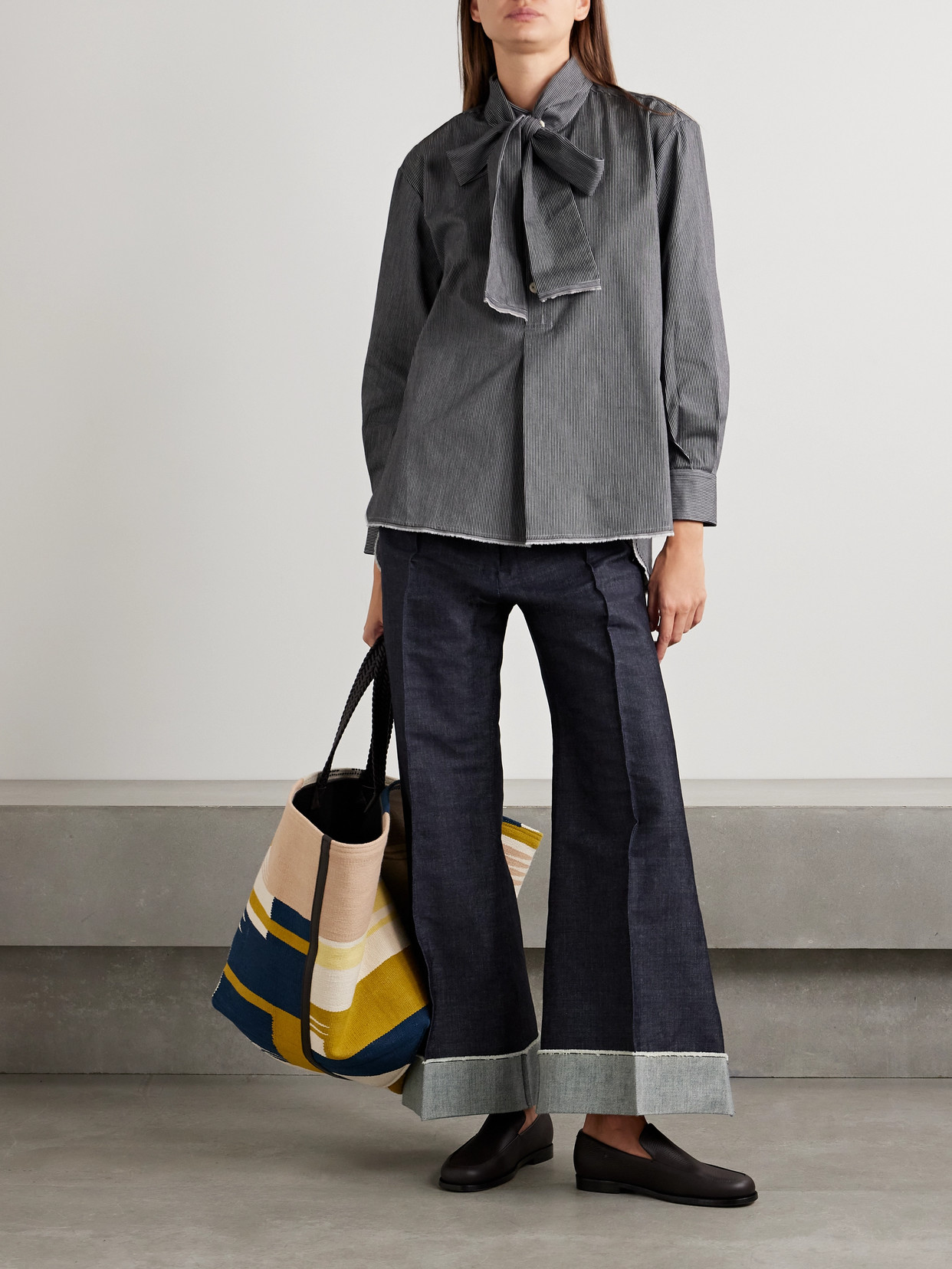 Shop Thank You Have A Good Day Pierrot Mid-rise Flared Jeans In Blue