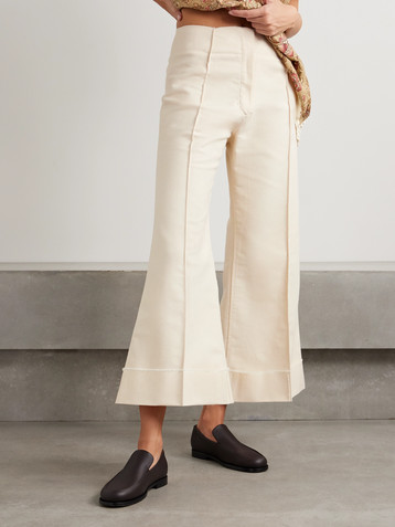 THANK YOU HAVE A GOOD DAY Pierrot cotton flared pants