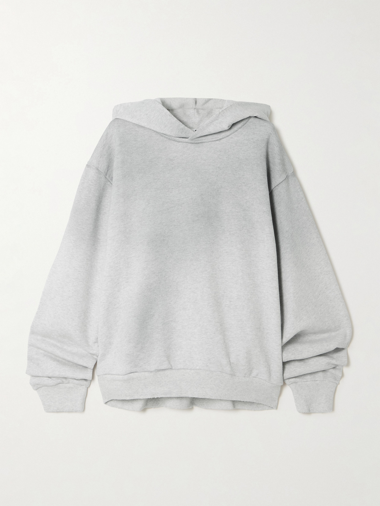 Acne Studios Printed Cotton-blend Jersey Hoodie In Gray