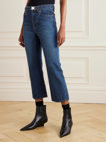 Sacai Belted bootcut jeans