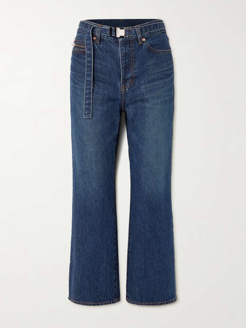 Sacai Belted Bootcut Jeans