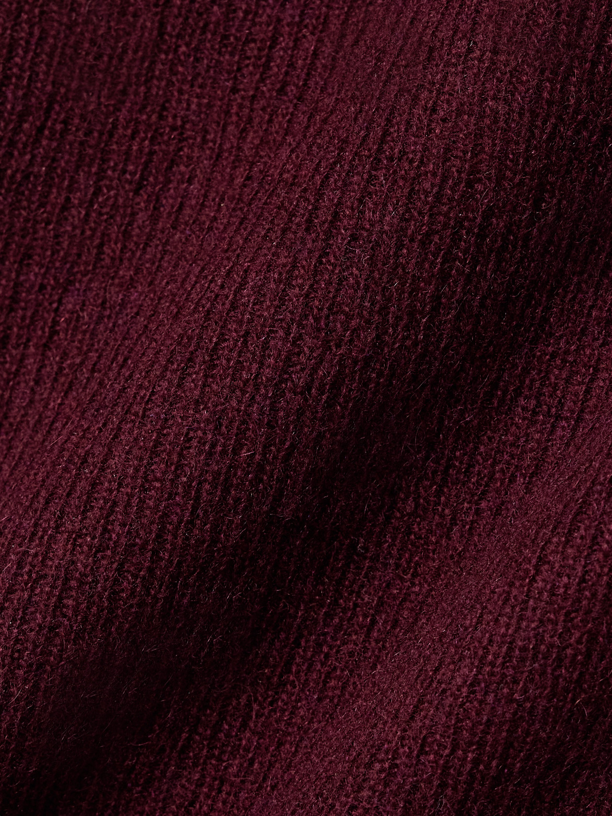 Citizen Of Humanity Simone Ribbed Wool And Cashmere-blend Polo Sweater In Burgundy
