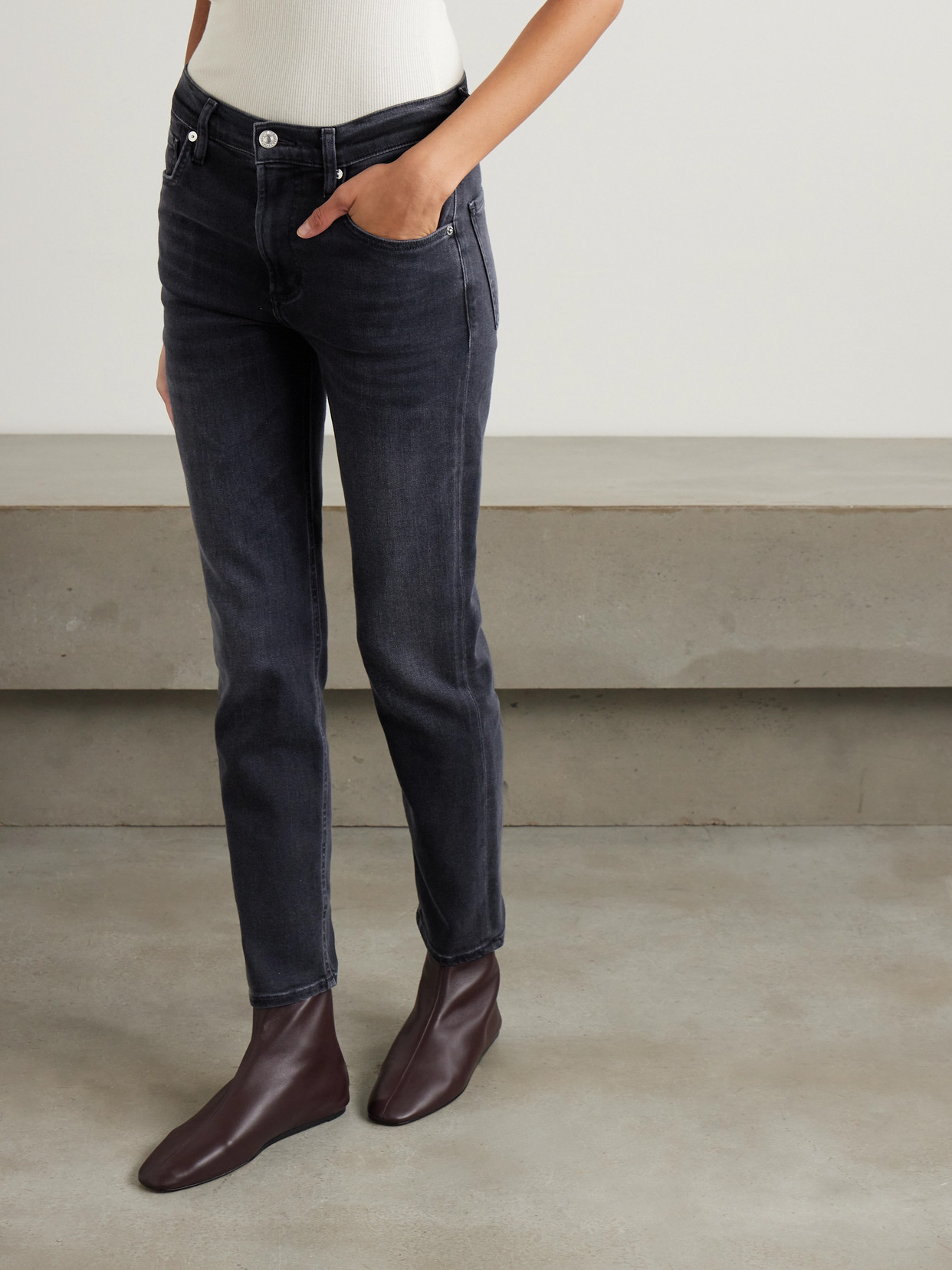 Isola Mid-Rise Slim-Leg Jeans