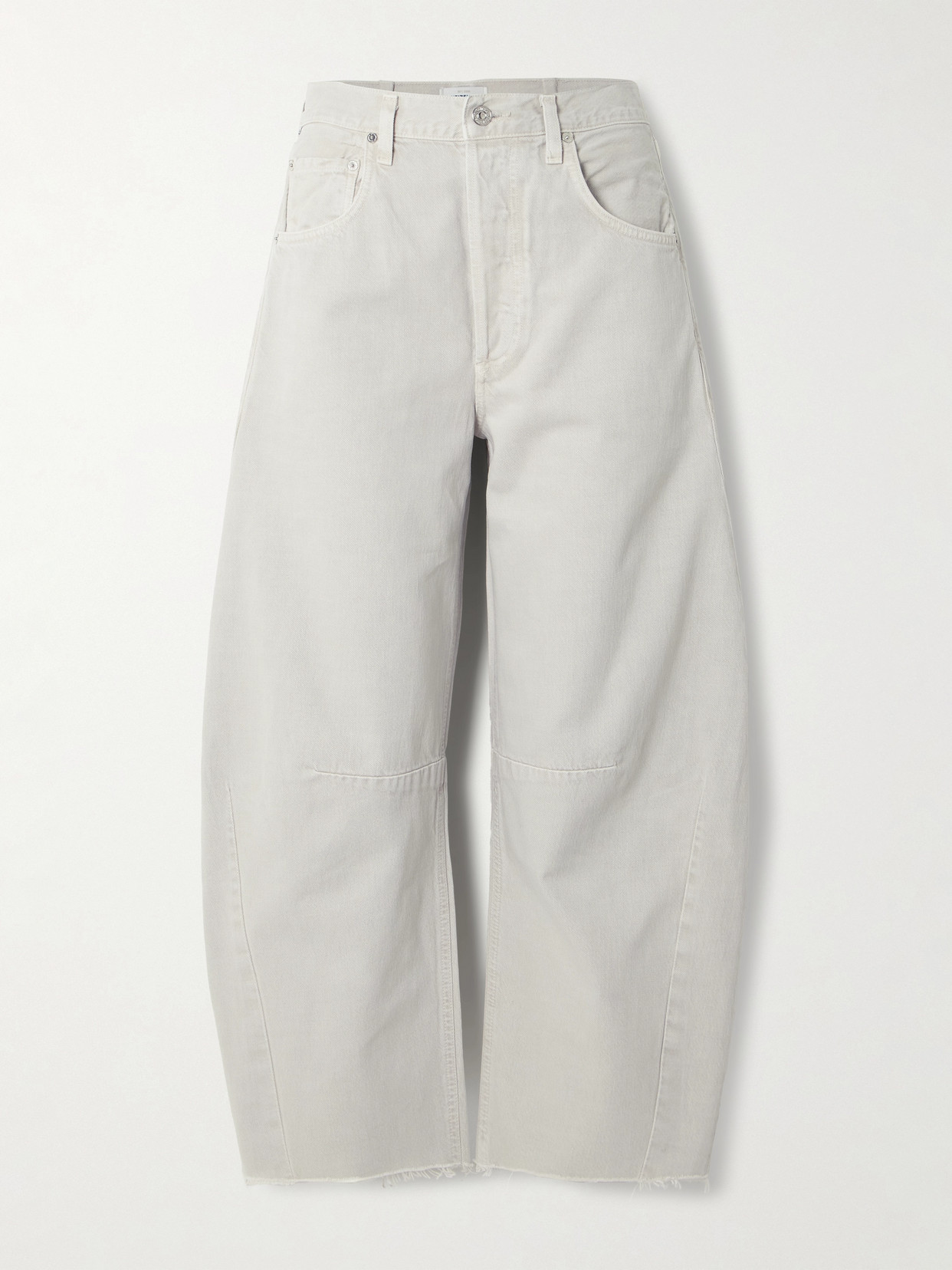 Citizens Of Humanity Horseshoe High-rise Barrel-leg Jeans In Gray
