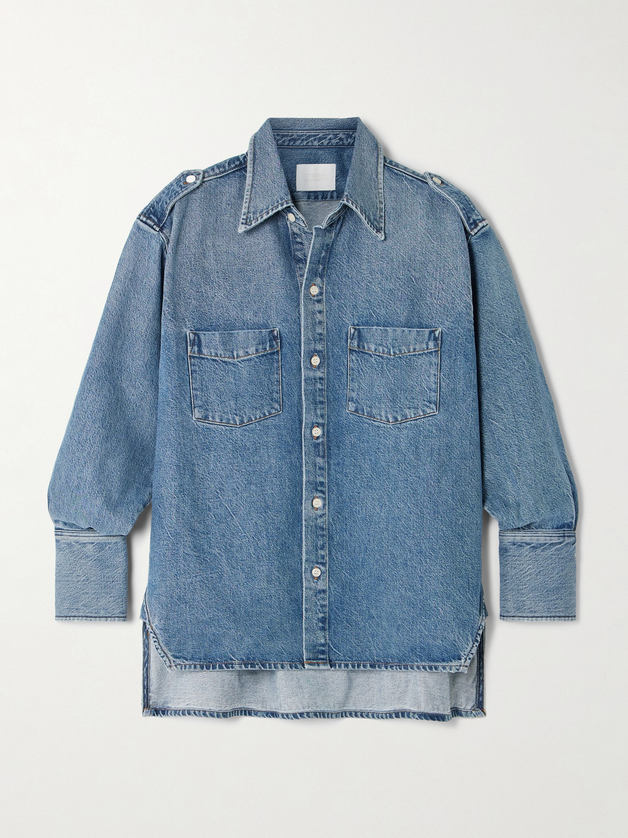 Citizen Of Humanity Citizens Of Humanity Kayla Western Denim Snap-up Shirt In Blue