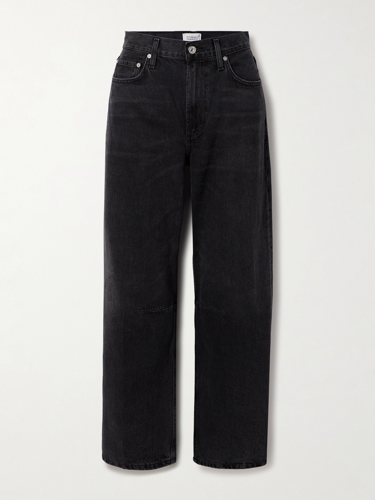 Citizen Of Humanity High-rise Wide-leg Jeans Belt Loops In Black