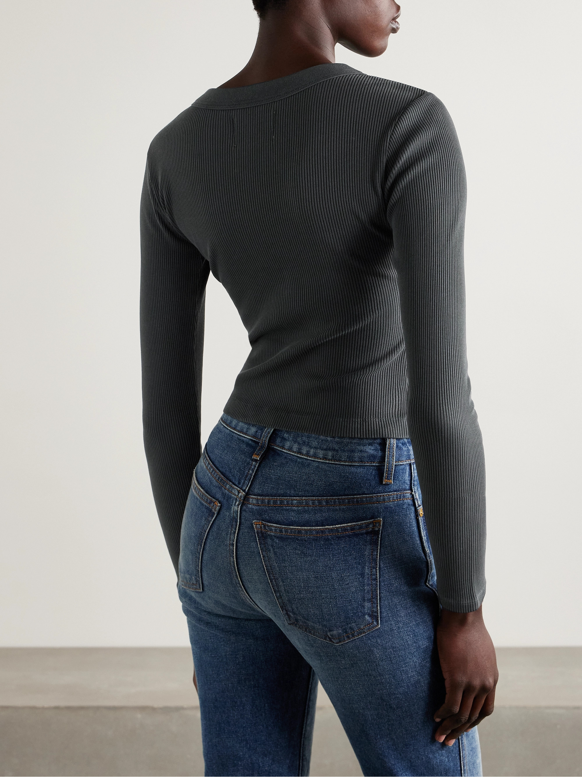 Citizens Of Humanity Varra ribbed jersey Henley top thumbnail