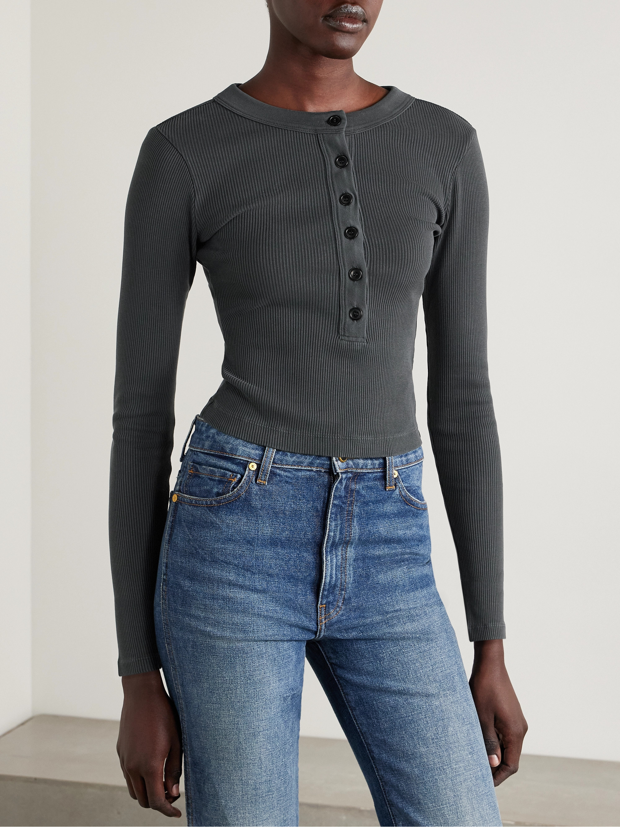 Citizens Of Humanity Varra ribbed jersey Henley top