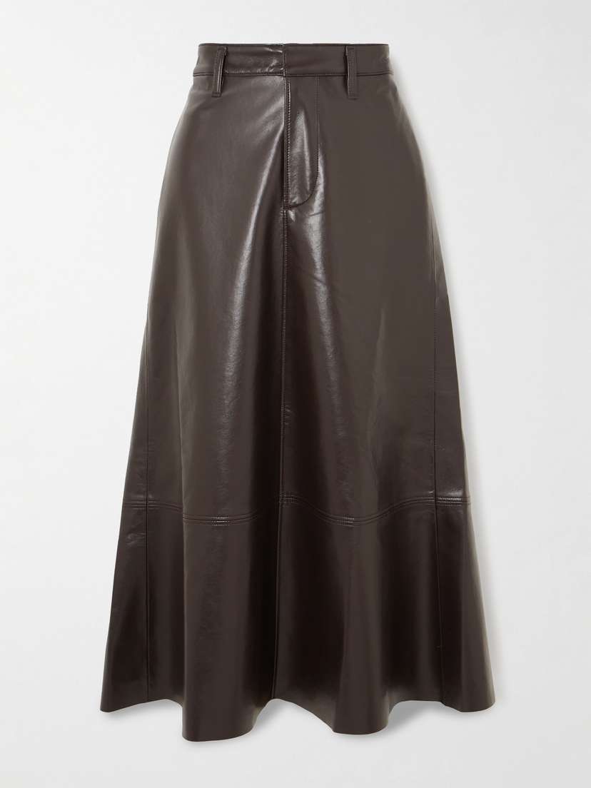 Citizens of Humanity Cassia Recycled Leather-blend Midi Skirt