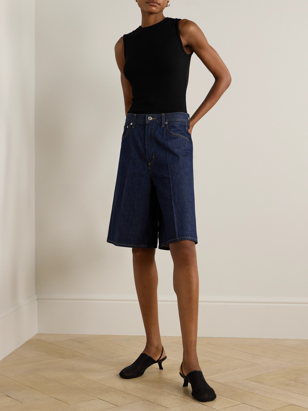 Binx Ribbed Stretch-Lyocell And Organic Cotton-Blend Tank