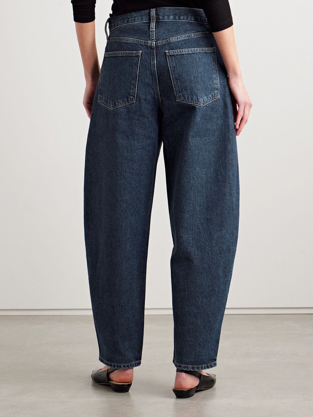 Agolde High Waist Denim Trousers In Blue