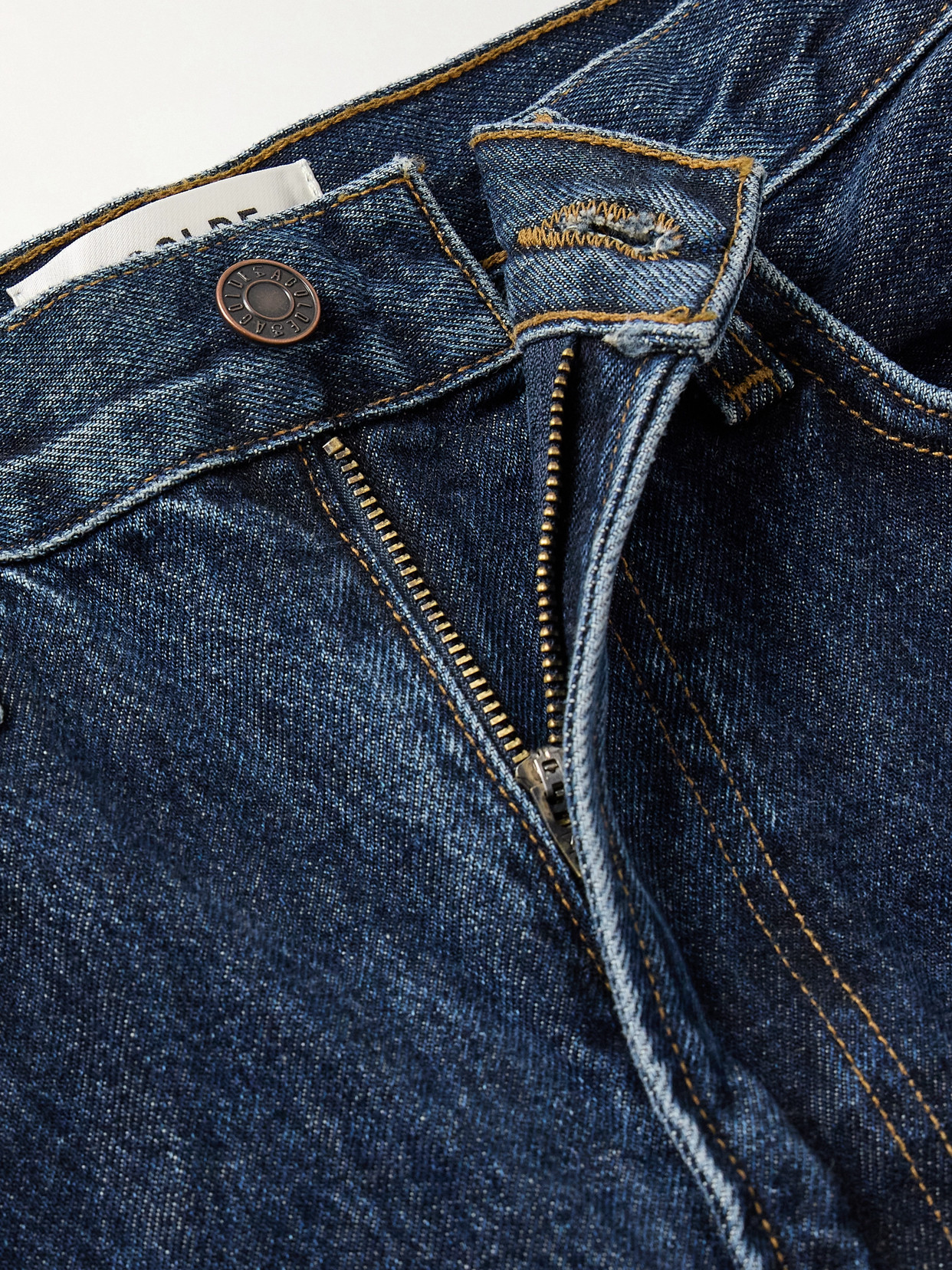Agolde High Waist Denim Trousers In Blue