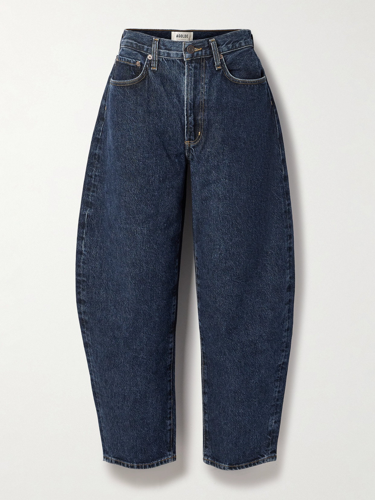 Agolde High Waist Denim Trousers In Blue
