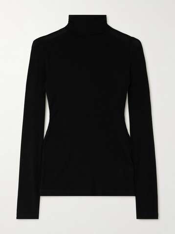 Black designer turtleneck clearance