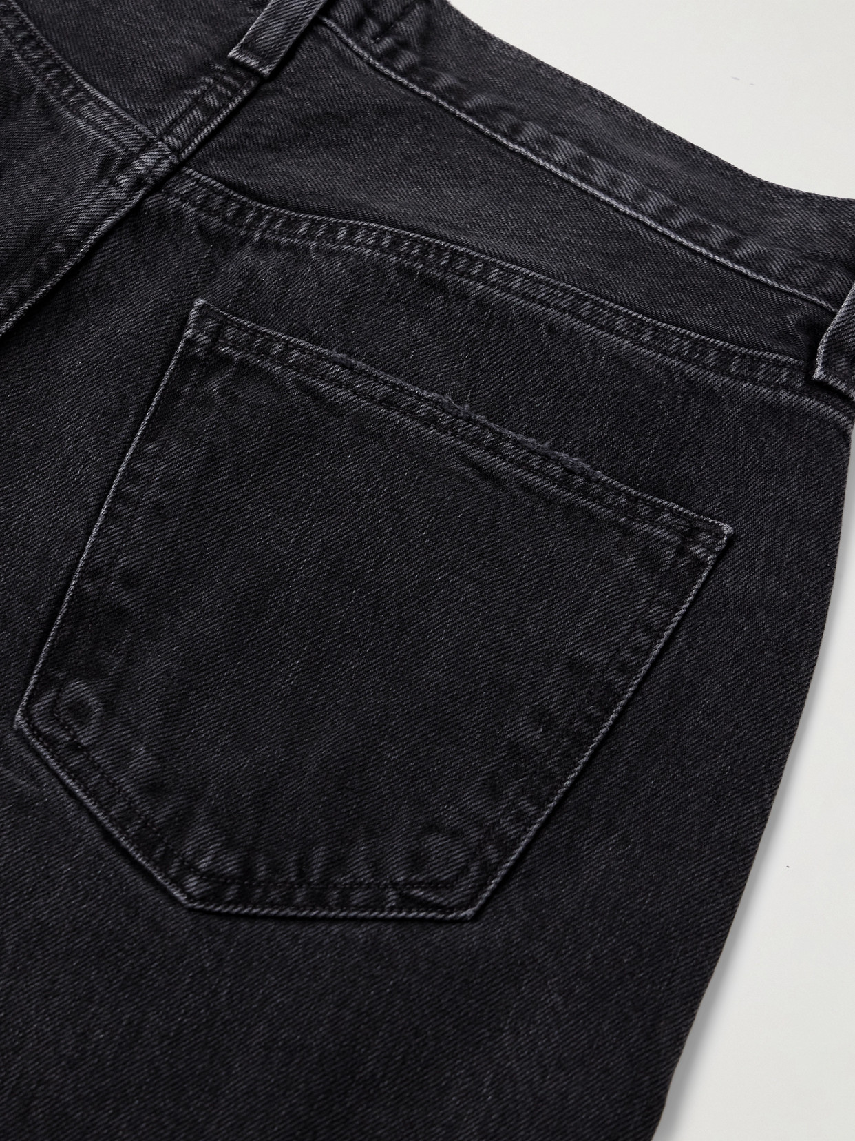 Agolde Black 90s Pinch Waist High Rise Straight Jeans In Black