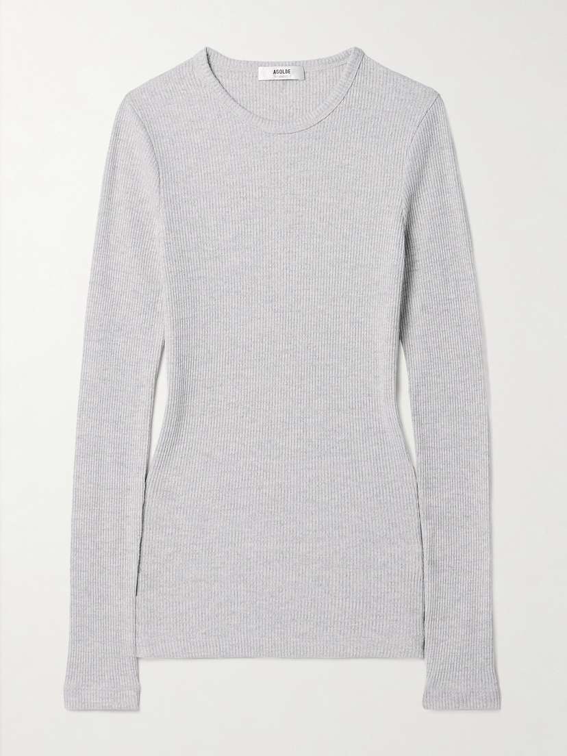 AGOLDE Delphi Ribbed Jersey Top