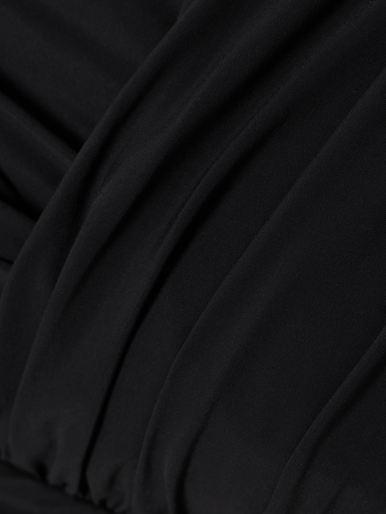 Agolde Etienne Off-the-shoulder Ruched Stretch-jersey Thong Bodysuit In Black