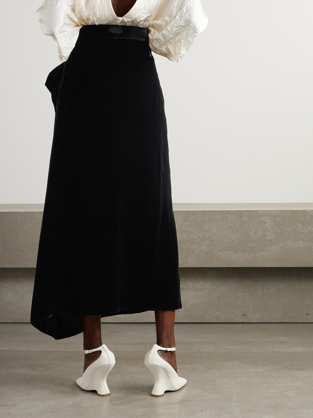 Asymmetric Velvet Maxi
