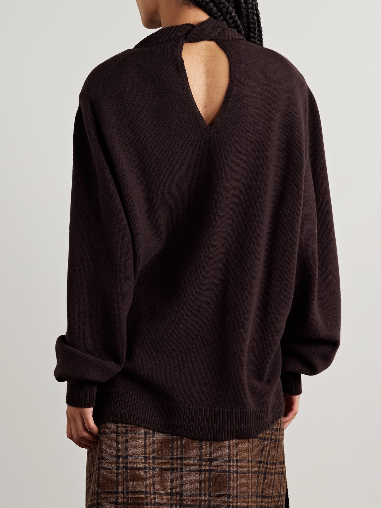 MARIE ADAM-LEENAERDT CUTOUT WOOL TURTLENECK SWEATER