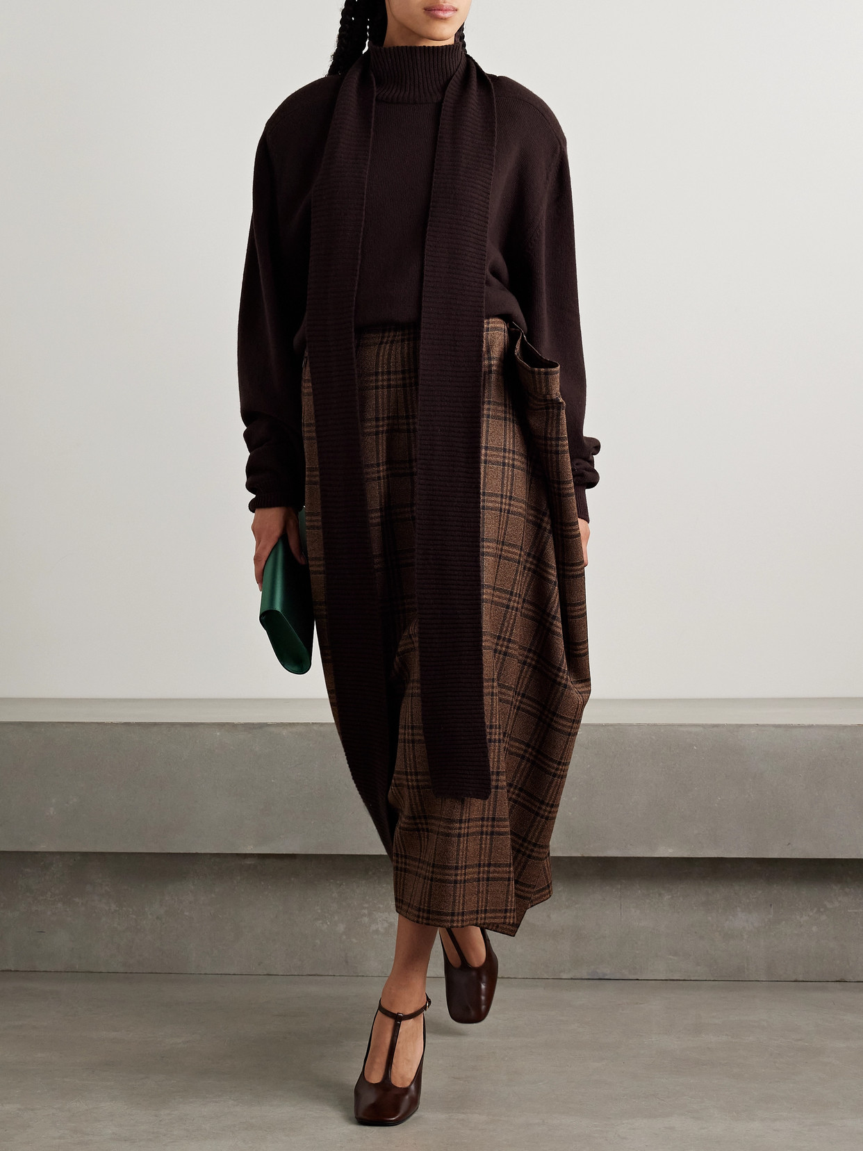 MARIE ADAM-LEENAERDT CUTOUT WOOL TURTLENECK SWEATER