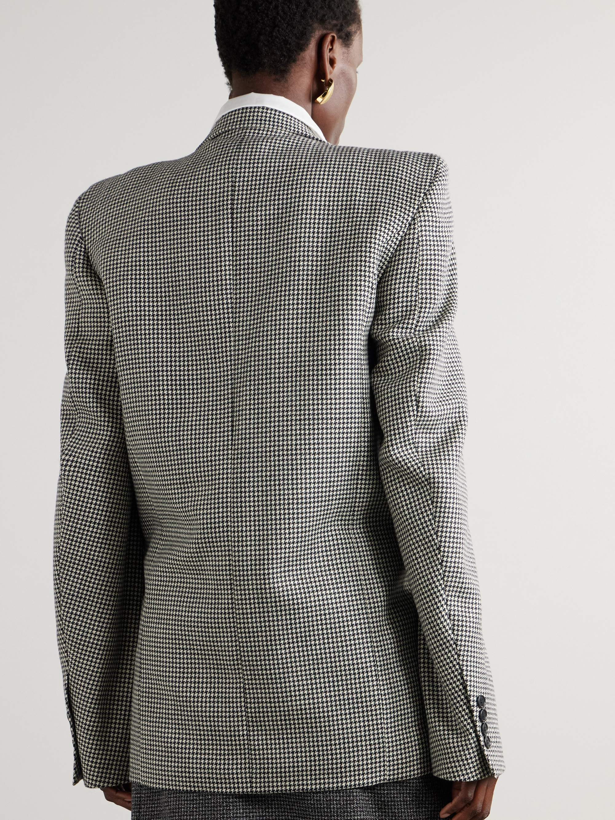 Marie Adam-leenaerdt Houndstooth wool blazer