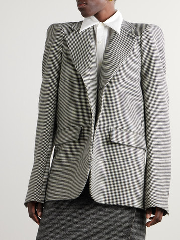 Marie Adam-leenaerdt Houndstooth wool blazer