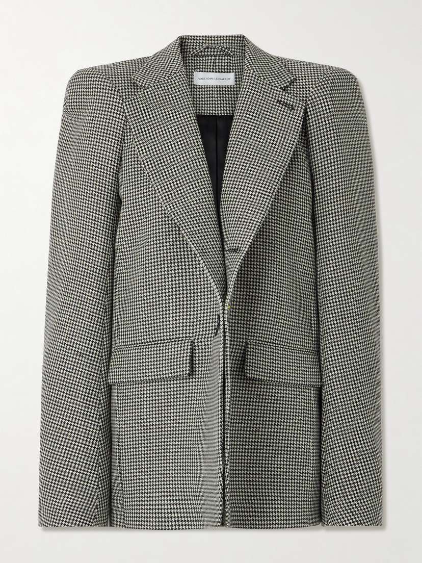 Marie Adam-Leenaerdt Houndstooth Wool Blazer