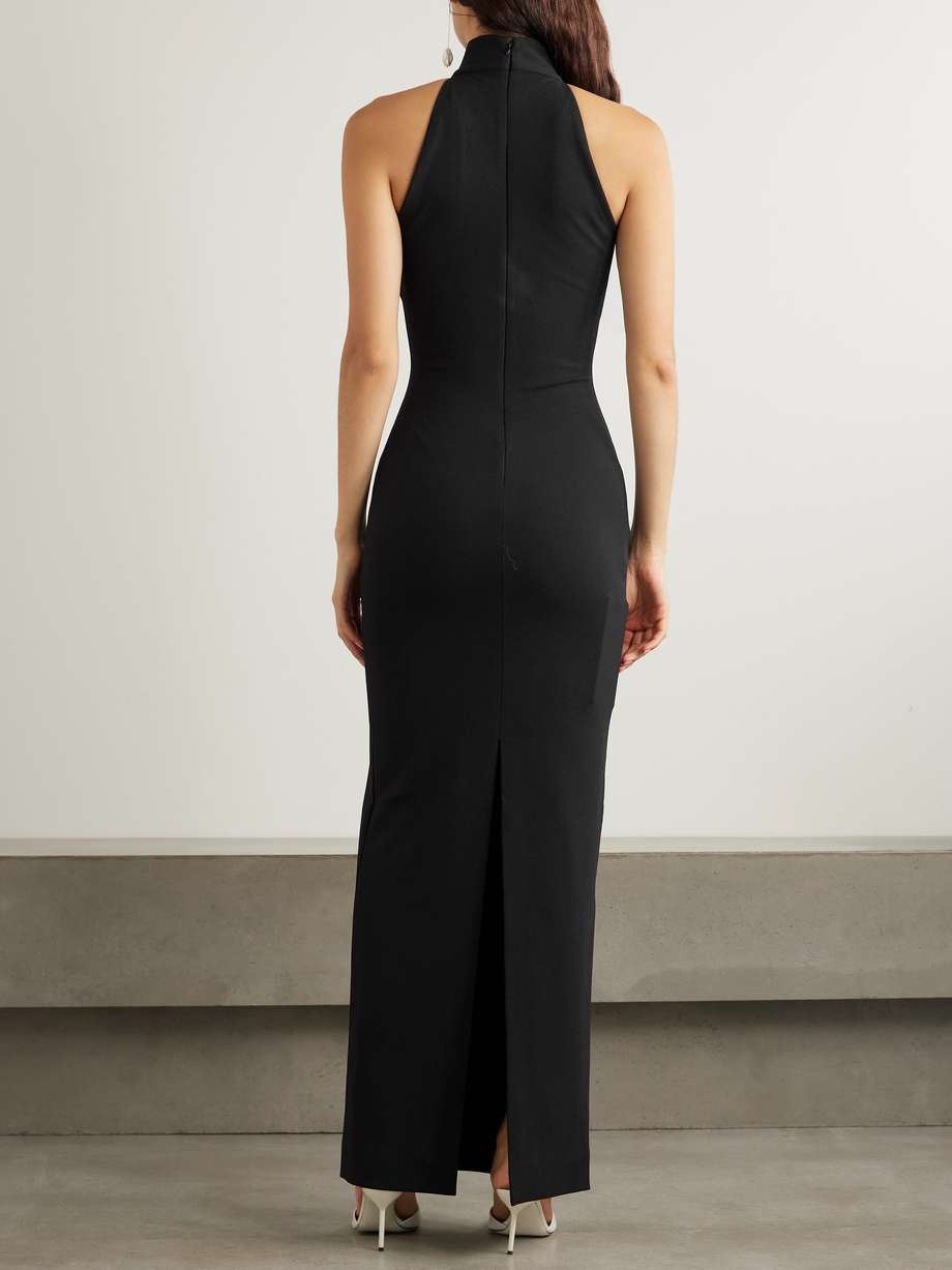 inaya stretch-crepe halterneck gown