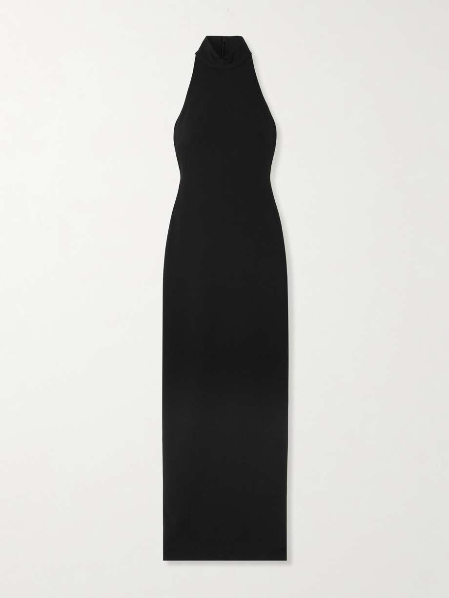 inaya stretch-crepe halterneck gown
