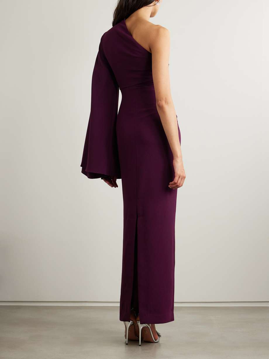 elisa one-sleeve crepe gown