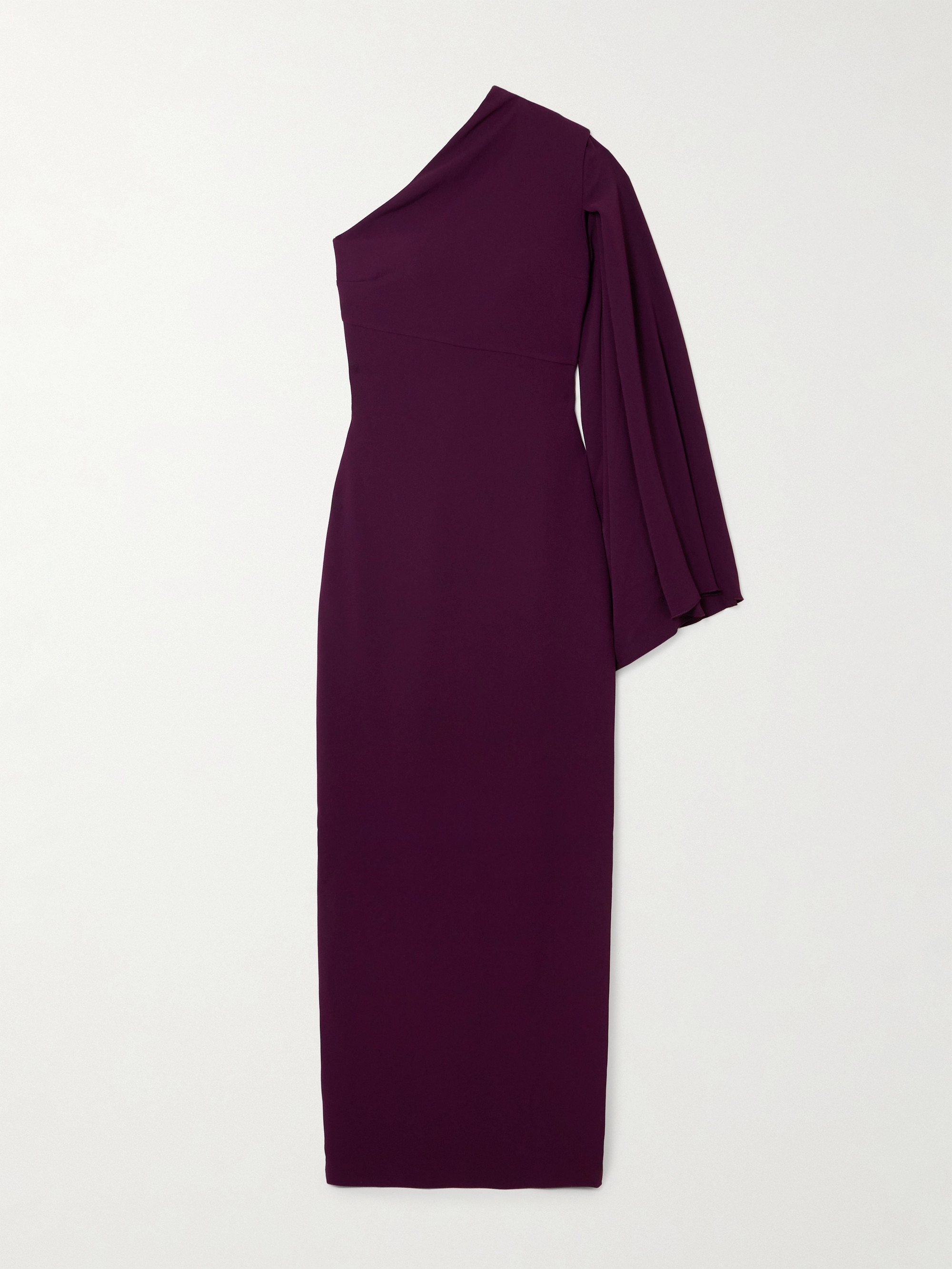 Solace London Elisa one-sleeve crepe gown