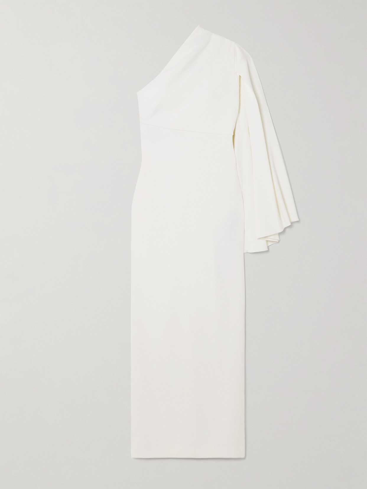 Solace London - Elisa One-sleeve Crepe Gown - White