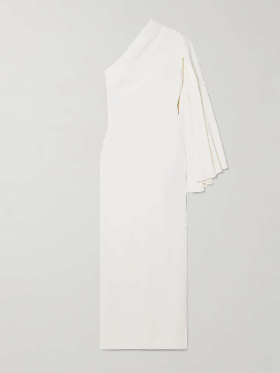 elisa one-sleeve crepe gown