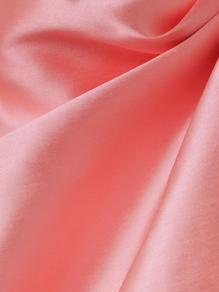 imani strapless pleated satin-twill gown