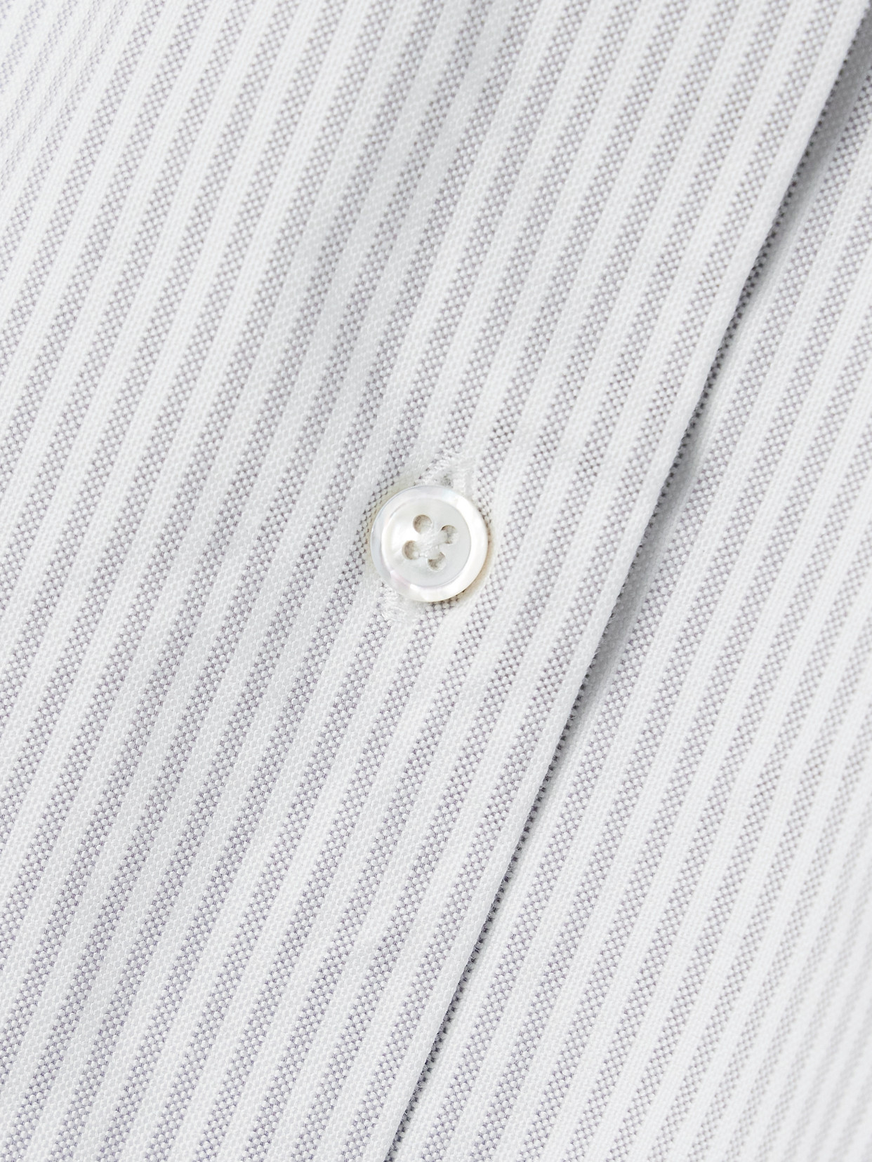 THOM BROWNE CROPPED POPLIN-TRIMMED STRIPED COTTON OXFORD SHIRT