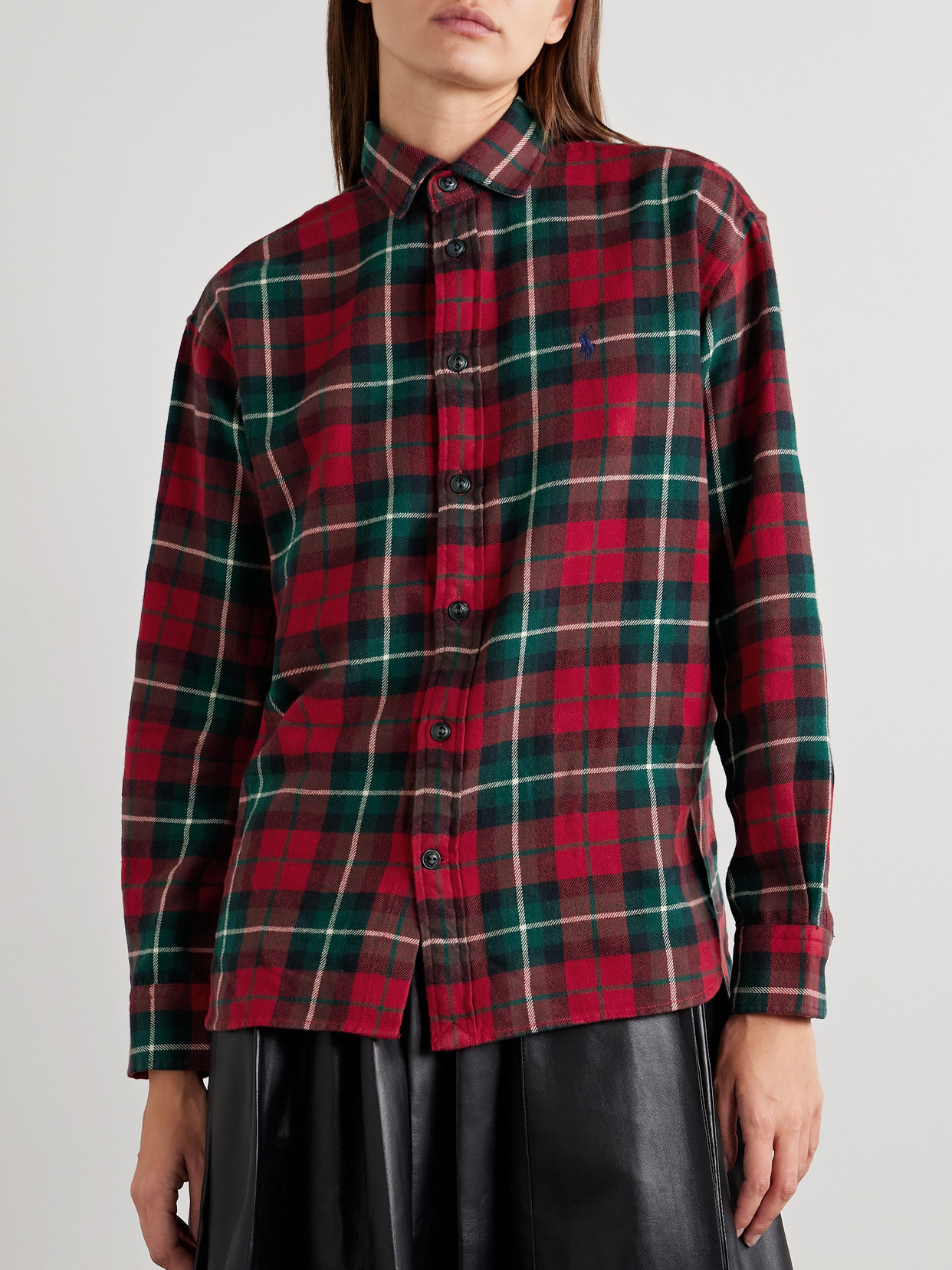 POLO RALPH LAUREN RAMSEY CHECKED COTTON-FLANNEL SHIRT
