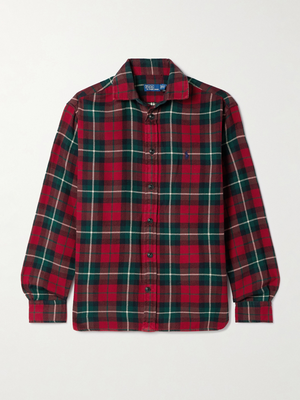 POLO RALPH LAUREN RAMSEY CHECKED COTTON-FLANNEL SHIRT