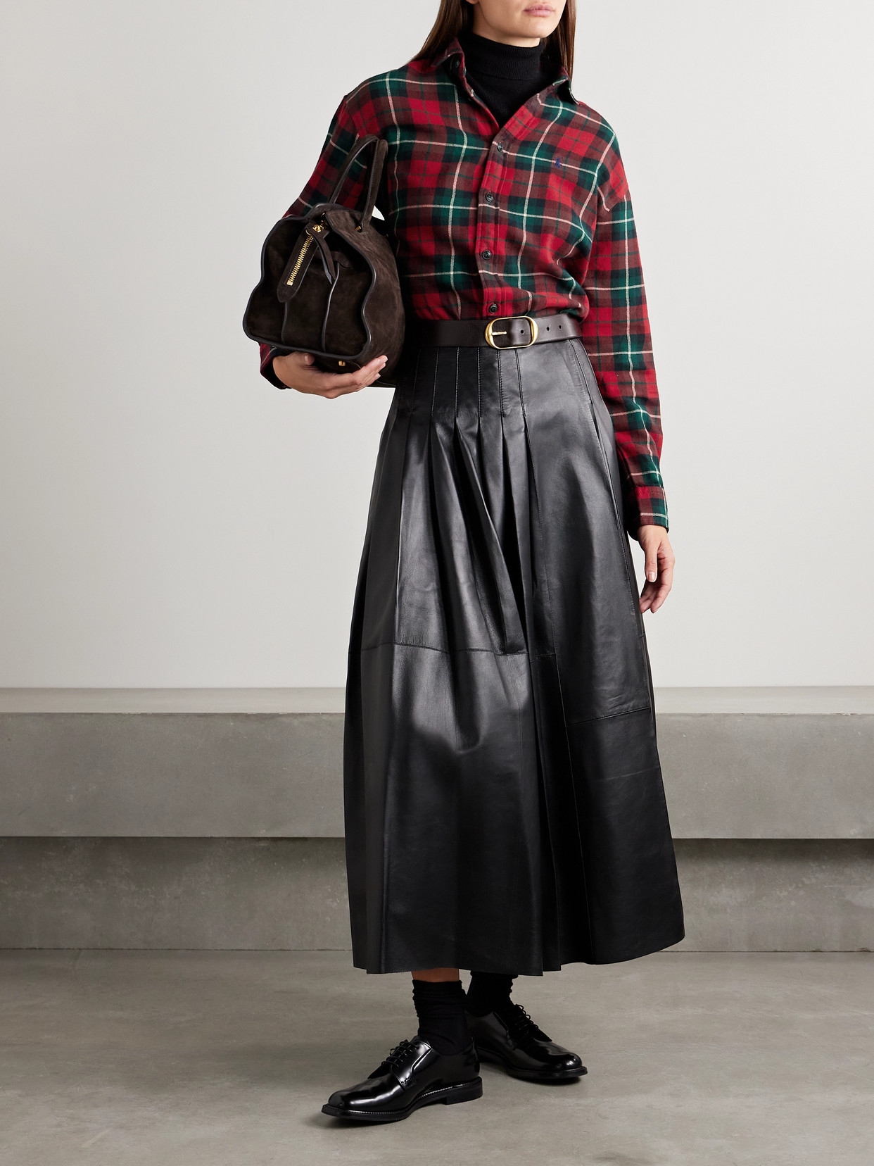 POLO RALPH LAUREN RAMSEY CHECKED COTTON-FLANNEL SHIRT