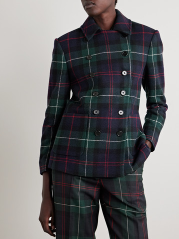 Polo Ralph Lauren Checked double-breasted wool-blend flannel blazer