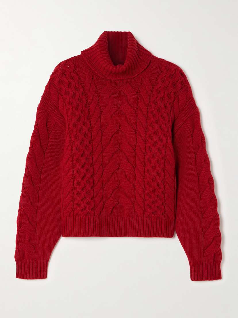 Polo Ralph Lauren Cable-knit Wool And Alpaca-blend Turtleneck Sweater